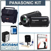Panasonic HC-V100 HD Camcorder, Black - Bundle - with 16GB SD Memory Card, Camcorder Case, Digital Lens Cleaning Kit, Class On Demand Training DVD