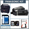 Panasonic HC-V10 HD Camcorder, Black - Bundle - with 16GB SD Memory Card, Camco rder Case, Digital Lens Cleaning Kit, Class On Demand Training DVD