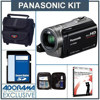 Panasonic HC-V500 HD Camcorder, Black - Bundle - with 16GB SD Memory Card, Camcorder Case, Digital Lens Cleaning Kit, Class On Demand Training DVD
