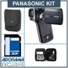 Panasonic HX-WA10 16MP HD Waterproof Dual Camcorder Kit - Black - with 8GB SD Memory Card, Camera Case, Professional Lens Cleaning Kit