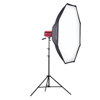 Photoflex StarFlash 300Watt 5'OctoDome Kit with 5 ft. Medium OctoDome SoftBox, StarFlash Connector, Tilt Swivel Mount, Lamp Cover, Medium LiteStand