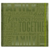MBI Embossed Gloss Expressions 12 x 12 inch Top Load Scrapbook, 20 Pages, Embossed Family, Green