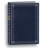 Pioneer Post Bound, Clear Pocket Photo Album with Solid Assorted Colors Covers, Holds 200 4x6" Photos, 3 Per Page, Color: Navy Blue.