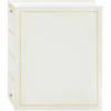 Pioneer 100 Page Magnetic 3-Ring Album, 6-3/4" x 10-1/2" Pages Holds One 5x7" Photo per Page, Designer Colors, White