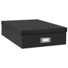 Pioneer Archival Scrapbooking Storage Box with Black Exterior, 13.25"W x 15"L x 4"H