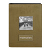 Pioneer Embroidered Patch Faux Suede Photo Album, With Frame on front cover, Holds 36 4x6" Photos, 1 Per Page. Color: Tan