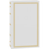 Pioneer Classic 3 Ring Photo Album with Solid Color Covers &amp; Gold Trim, Holds 300 4x6" Photos, 3 Per Page. Color: White.