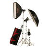 Photogenic AKC990BRK 960 WS Portrait Studio 3 Light Soft Box Kit 900135