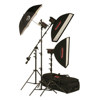 Photogenic PL2815K 1500 W/S Solair 3 Light Kit, 3 x 500W/s Monolights, 24x32in Soft Box, 45in Umbrella, Stands, Sync Cord, Case