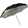 Photogenic 45" Umbrella Silver, With Removable Black Backing Cover, Has Exposed Ribs (US45)