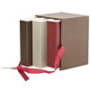 Semikolon (Pierre Belvedere) Little Photo Library, 5.5x7" x 5.3", Brown, Burgundy &amp; Beige Albums in Box with Closing Ribbon, for 64 4x6" Photos each, 1 Up