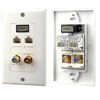 Pyle HDMI /Mono RCA Audio /Coaxial /Dual Ethernet Combo Wall Plate PHDM2RJRF1