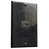 PyleHome Single HDMI 90 Degree Exit Port Wall Plate, Black