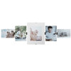 Quadro Designs Dimension Clip 5 Frame, 5 Opening 2 - 4x6" 2 - 5x7" 1 - 8x10" Matted to 5x7", Glass.
