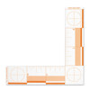 Safariland Fluorescent Inch L-Shaped Scale 63885