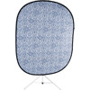 Savage Accent Retro Collapsible Background 5 x 6' Kit with Stand, Blue