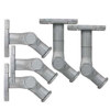 Sanus Systems WMS5S Tilt and Swivel Speaker Wall Mount for Satellite Speakers, 5 Pack, Silver