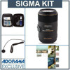 Sigma 105mm f/2.8 EX DG OS HSM Macro Lens for Pentax DSLR Cameras Kit. with Tiffen 62mm Photo Essentials Filter Kit, Lens Cap Leash, Professional Lens Cleaning Kit