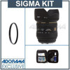 Sigma 24-70mm f/2.8 EX Aspherical IF EX DG HSM AutoFocus Zoom Lens for Canon EOS Cameras - USA Warranty - Bundle - with Sigma 82mm EX DG, Digitally Optimised, UV Wide Angle Multi-Coated Glass Filter,Professional Lens Cleaning Kit