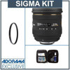 Sigma 24-70mm f/2.8 EX Aspherical IF EX DG HSM AutoFocus Zoom Lens for Nikon AF &amp; Digital SLR's - USA Warranty - Bundle - with Sigma 82mm EX DG, Digitally Optimised, UV Wide Angle Multi-Coated Glass Filter,Professional Lens Cleaning Kit
