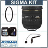 Sigma 24-70mm f/2.8 EX Aspherical IF EX DG HSM AutoFocus Zoom Lens for Pentax SLR's &amp; Digital SLR's - USA Warranty - Bundle - with Hoya 82mm UV Multi Coated Filter, Lens Cap Leash, Professional Lens Cleaning Kit