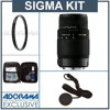 Sigma 70-300mm f/4-5.6 DG OS (Optical Stabilizer) Telephoto Zoom Lens Kit, for Maxxum & Sony Alpha Mount. with Tiffen 62mm UV Filter, Lens Cap Leash, Professional Lens Cleaning Kit