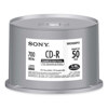 Sony 700MB CD-R White Inkjet Printable Surface, 50 Disks, 80 Min Recording Time