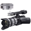 Sony NEX-VG10 Hi-definition Interchangeable Lens Handycam Camcorder (E-mount 18-200mm Zoom Lens Included) - Bundle - with Sony 16mm F/2.8 E-mount Wide Angle NEX Series DSLR Lens