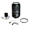 Tamron SP AF70-300mm f/4-5.6 Di VC Ultra Silent Drive (USD) Lens Kit. for Canon EOS Mount with Pro Optic 62mm MC UV Filter, Lens Cap Leash, Professional Lens Cleaning Kit