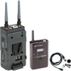 Azden 1200VMS UHF Body-Pack System with Anton Bauer Mount Receiver, Belt-Pack Transmitter &amp; ECM-44H Lavaliere Microphone
