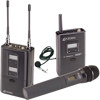 Azden 325ULH Wireless Microphone System with Dual-Channel Receiver, Belt Pack Transmitter, Lavaliere Microphone &amp; Handheld Microphone Transmitter