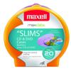 Maxell Disc Cases (Shells) 20-pack Color 5mm 190073, Maxell brand