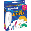 Maxell CD & DVD Sleeves White 50-Pack 190135, Maxell brand