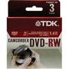 8cm Rewritable DVD-RW " 3 pack " 1.4GB/30 minutes storage capacity Includes slim jewel case