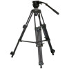 VariZoom VZ-TK75A 2-Stage Lightweight Aluminum Video Tripod Kit with 65mm Pan &amp; Tilt Fluid Head &amp; Carry Case, Maximum Height 48"