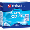Verbatim CD-R, 80 Minute, 700MB 52x DataLifePlus Branded, 10 Pack Slim Case
