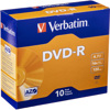 Verbatim DVD-R, 4.7 GB 16x Branded, Pack of 10 in Slim Case