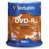 Verbatim DVD-R, 4.7 GB 16x Branded, Pack of 100 on Spindle
