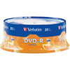 Verbatim DVD-R, 4.7 GB 16x Branded, Pack of 25 on Spindle