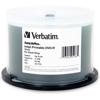 Verbatim DVD-R, 4.7 GB 8x DataLifePlus, Silver Inkjet Printable, Hub Logo, 50 Pack on Spindle