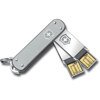 Victorinox Swiss Army Slim Flight Alox Duo 2x64GB USB 2.0 Flash Drive, Silver