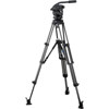 Vinten V5AS-AP2M Vision 5AS Pan and Tilt Fluid Head with Two Stage Aluminum Tripod, Mid-Level Spreader &amp; Soft Case, Supports 23.1 lbs, Black