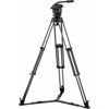 Vinten V5AS-CP1F Vision 5AS Pan and Tilt Fluid Head with Single Stage Carbon Fiber Tripod, Floor Spreader &amp; Soft Case, Supports 23.1 lbs, Black