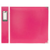 We-R-Memory Keepers Classic Leather Ring 12" x 12" Album, 10 Page Protectors hold 20 Photos - Strawberry