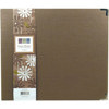We-R-Memory Keepers Handmade Linen Ring 12" x 12" Album, 10 Page Protectors hold 20 Photos - Hazelnut