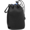Zing Drawstring Lens Pouch Medium - Black with Blue Top Hem (7" long/4"diameter)