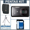 Pentax Optio S1 Digital Camera Kit - Black Finish - with 4GB SD Memory Card, Camera Case, Table Top Tripod