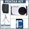 Pentax Optio S1 Digital Camera Kit - Chrome Finish - with 4GB SD Memory Card, Camera Case, Table Top Tripod