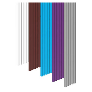  3Doodler Mix Color 10" PLA Meta Filament Pack, 25 Strands, Snow White/Brownie Brown/Island Blue/Perfectly Purple/Robo Silver 