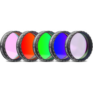  Baader Planetarium RGB Filter Set 1 1/4" with UV/IR Cut L-Filter and Clear Filter (Optically Polished) 